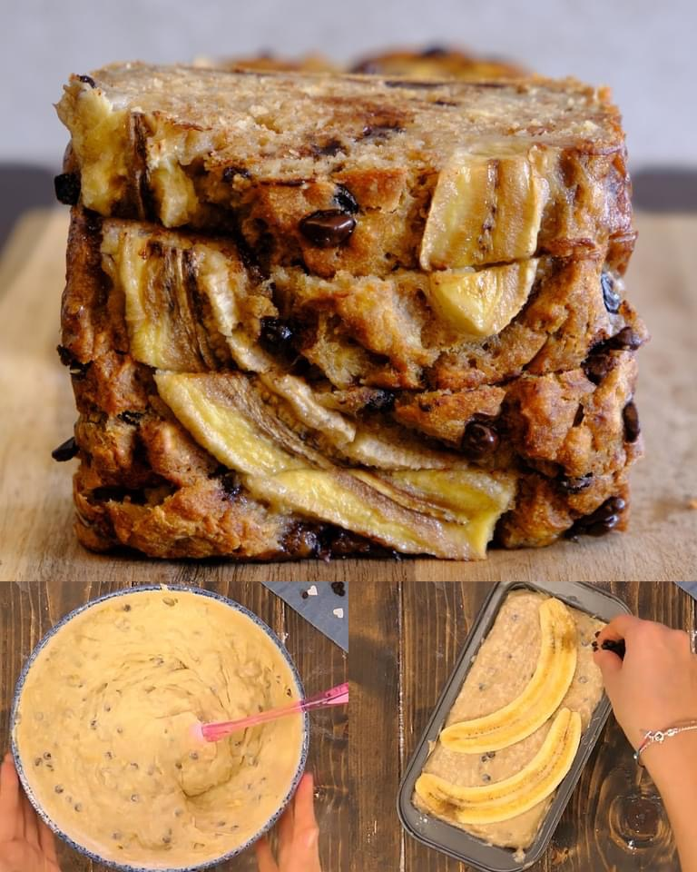 Banana bread with chocolate chips recipe