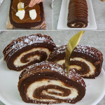 Hazelnut cream and coconut roll