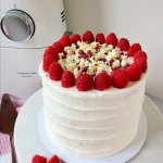 Raspberry and White Chocolate Cake