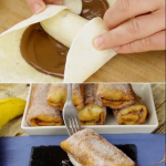 Banana roll-ups and Fried apple rolls