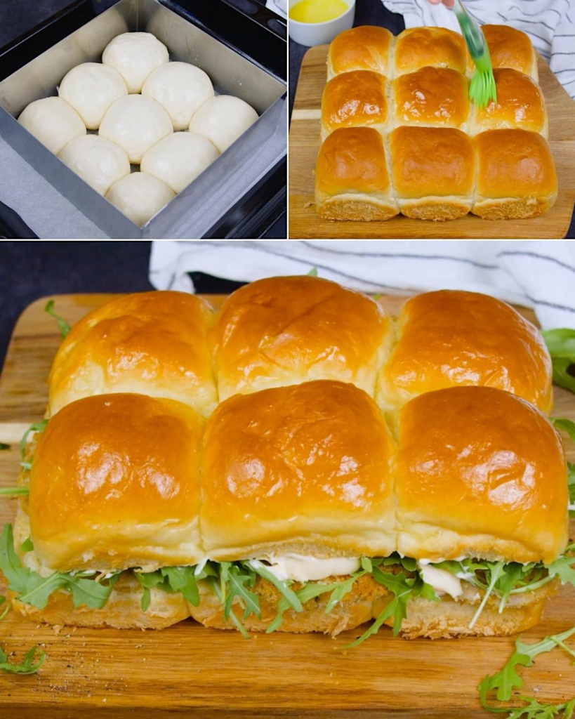 Stuffed buns with pork cutlets