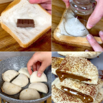 Sandwich bread ravioli And Apple biscuits