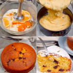 Orange cake with chocolate chips