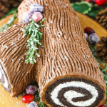 YULE LOG CAKE | CHRISTMAS LOG CAKE