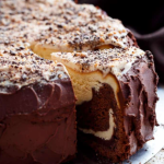 CHOCOLATE PEANUT BUTTER CHEESECAKE CAKE