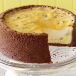 Passionfruit curd cheesecake