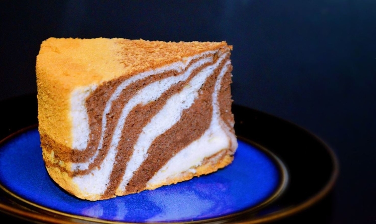 Eggless Zebra Yogurt Cake